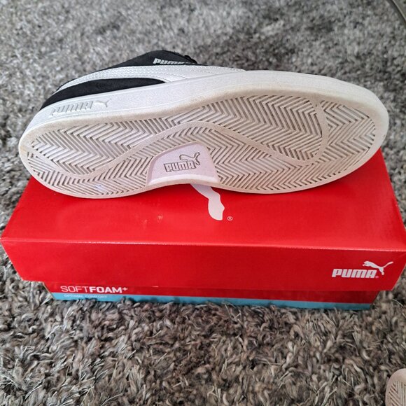 PUMA Smash V2 SD 365176-01 Kids Sneakers Size 5.5C Black Suede Shoes EUC - Picture 6 of 9